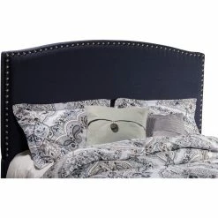 Best deal ✨ Hillsdale Kerstein Upholstered King Panel Headboard In Navy Linen 🛒