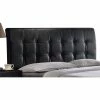 Best reviews of 🧨 Hillsdale Lusso Faux Leather Upholstered King Panel Headboard In Black 💯