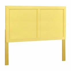 Best Sale 😉 Furniture Of America Lupin Wood Full/Queen Kids Headboard In Lemon Yellow ⭐