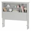 Outlet ✨ South Shore Reevo Twin Bookcase Headboard In Soft Gray ⭐