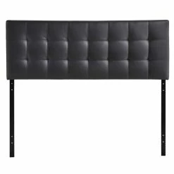 Promo ⭐ Modway Lily Queen Vinyl Tufted Panel Headboard In Black ✔️