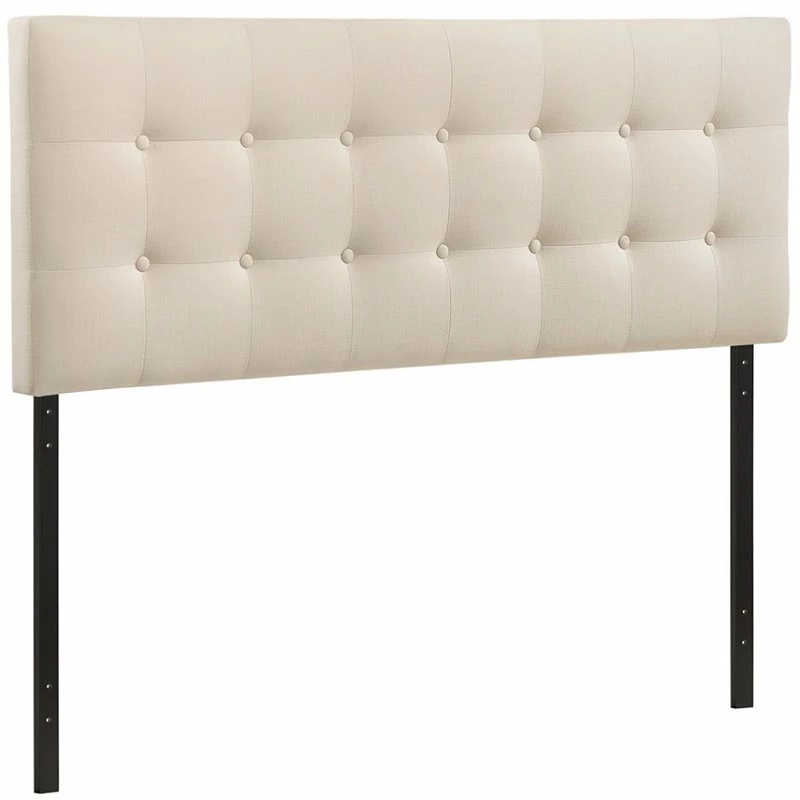 Outlet 🎉 Modway Emily Upholstered Queen Panel Headboard In Ivory ✨ - Image 2