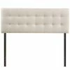 Outlet 🎉 Modway Emily Upholstered Queen Panel Headboard In Ivory ✨