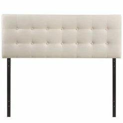 Outlet 🎉 Modway Emily Upholstered Queen Panel Headboard In Ivory ✨