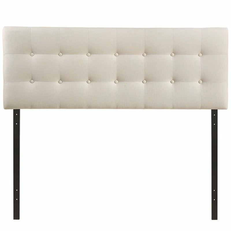 Outlet 🎉 Modway Emily Upholstered Queen Panel Headboard In Ivory ✨