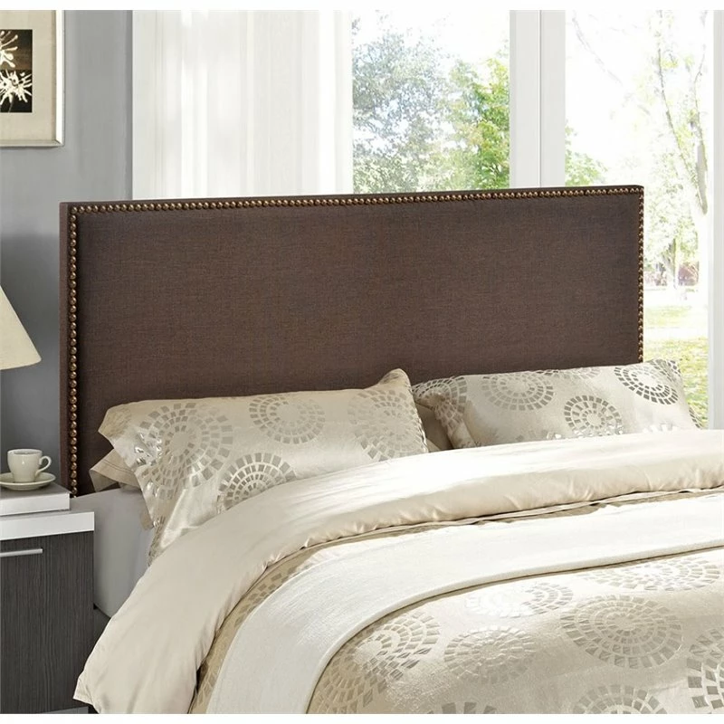 Cheapest 🔥 Modway Region Upholstered Queen Panel Headboard In Dark Brown ❤️ - Image 4