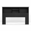 Budget ❤️ Bowery Hill Modern Wood Full Queen Bookcase Headboard In Black 🎁