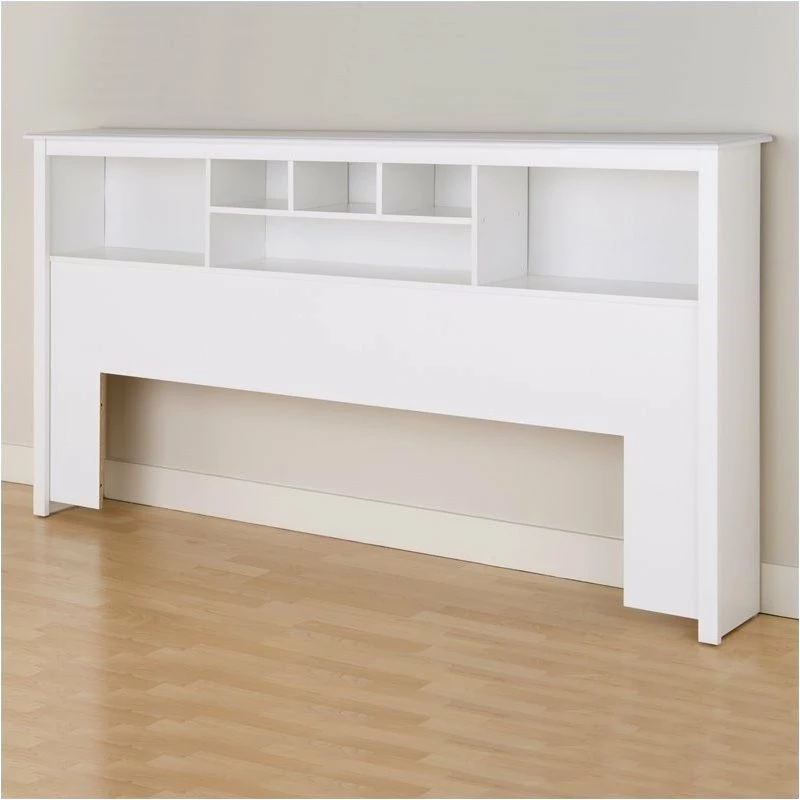 Hot Sale ๐ Bowery Hill Transitional Wood King Bookcase Headboard In White ๐ - Image 3