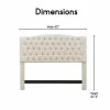 Best Sale 🤩 Elle Décor Elle Decor Queen Tufted Panel Headboard In Beige 🎉