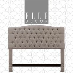 Promo 😍 Elle Décor Elle Decor Queen Tufted Panel Headboard In Brown 🔥