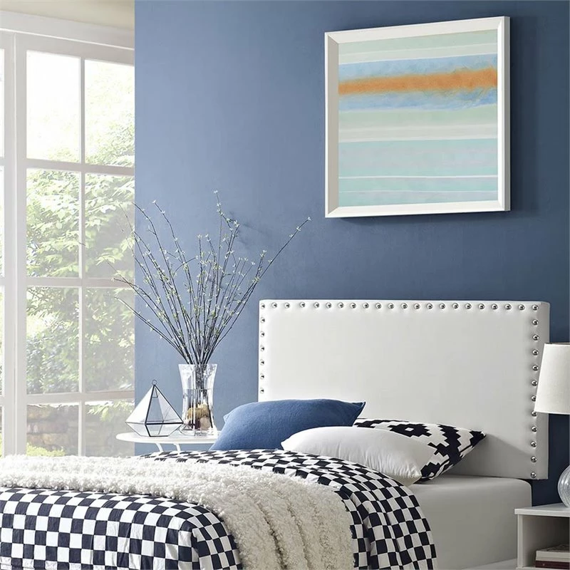 Promo 👍 Modway Phoebe Faux Leather Upholstered Twin Headboard In White 🔥 - Image 2