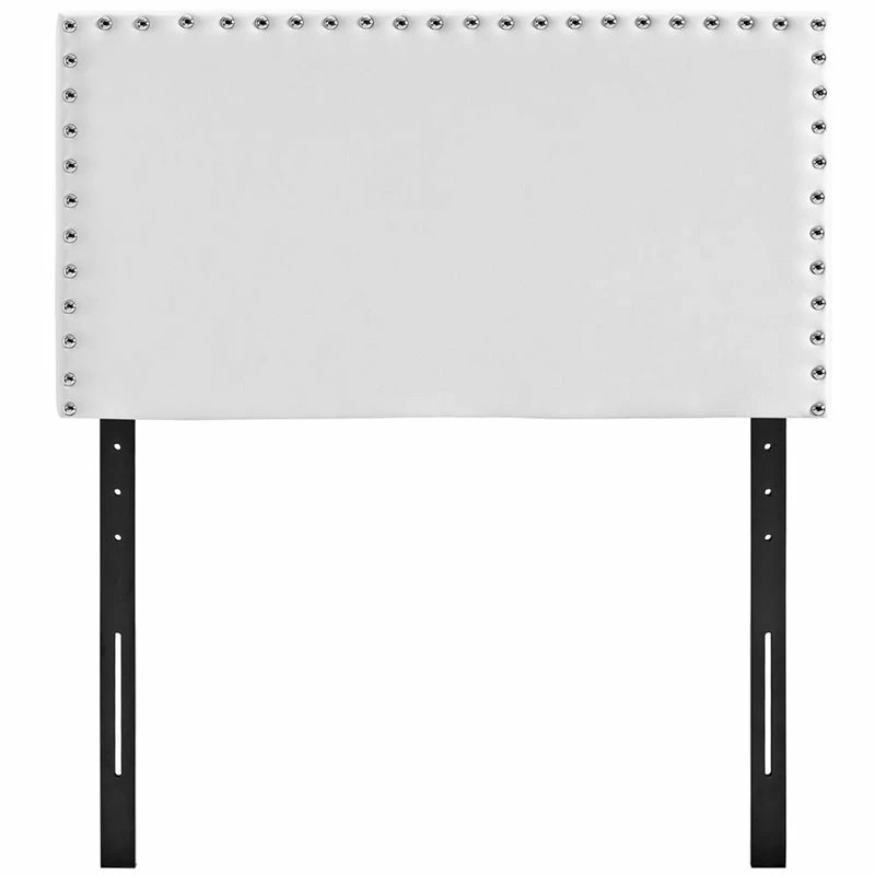 Promo 👍 Modway Phoebe Faux Leather Upholstered Twin Headboard In White 🔥 - Image 4