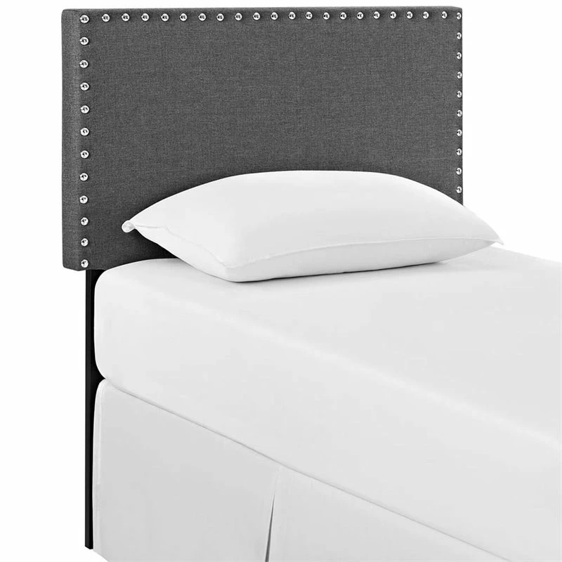 Hot Sale 🥰 Modway Phoebe Fabric Upholstered Twin Headboard In Gray 🎁 - Image 3