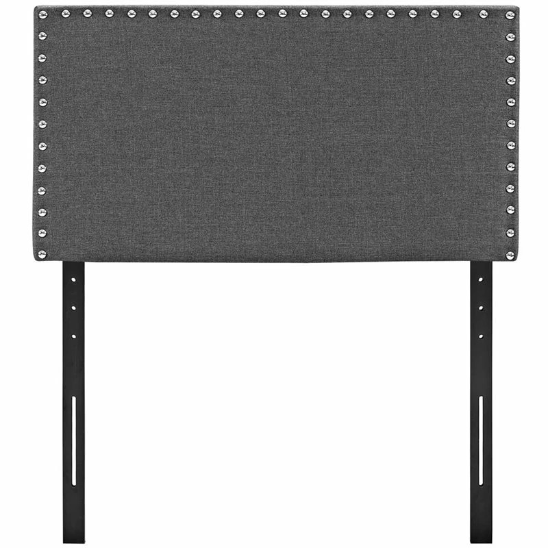 Hot Sale 🥰 Modway Phoebe Fabric Upholstered Twin Headboard In Gray 🎁 - Image 4