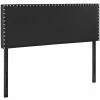 Promo ❤️ Modway Phoebe Faux Leather Upholstered King Headboard In Black ⌛
