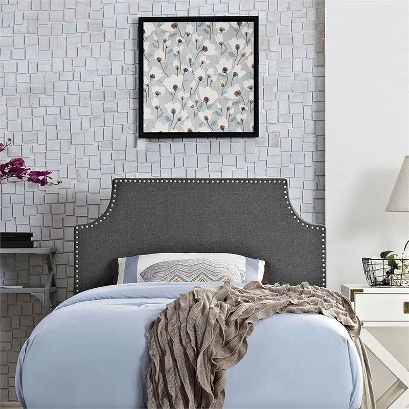 Cheapest โจ Modway Laura Fabric Upholstered Twin Headboard In Gray ๐งจ - Image 2