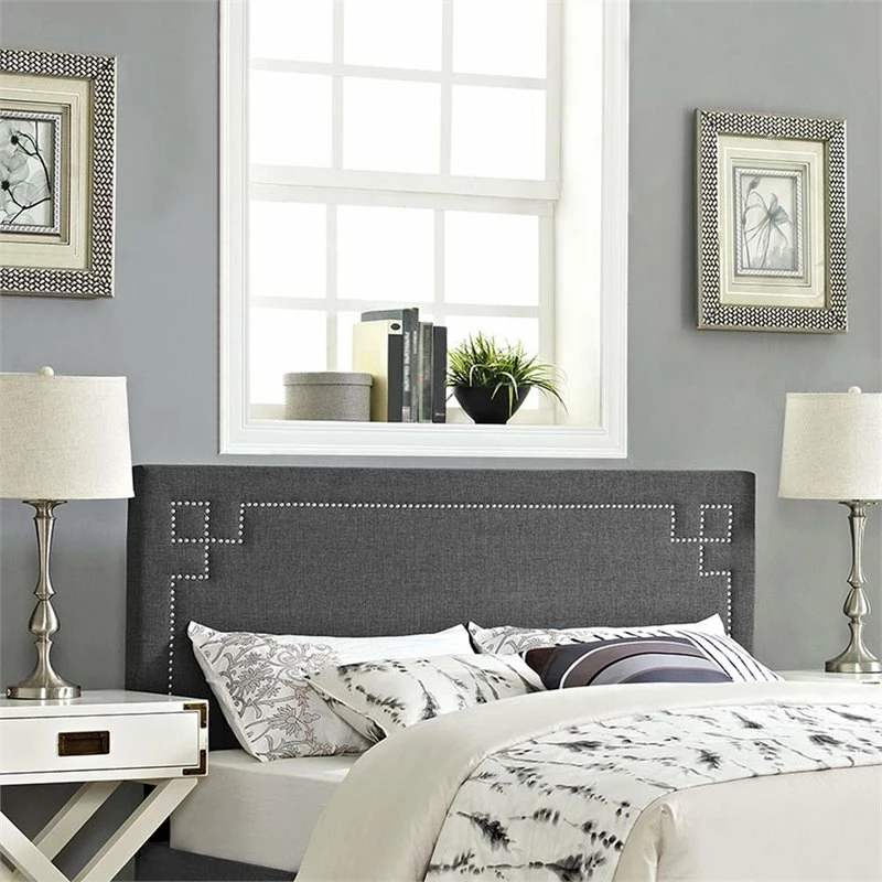 Best deal ๐ Modway Josie Fabric Upholstered Queen Headboard In Gray ๐ - Image 2
