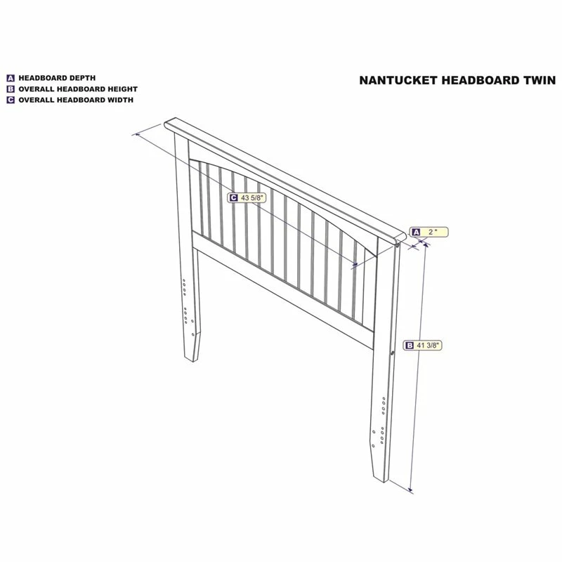 Best Pirce ❤️ AFI Nantucket Twin Panel Headboard In White ✔️ - Image 4