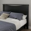 Best Sale 😉 South Shore Gramercy Full Queen Panel Headboard In Pure Black 💯