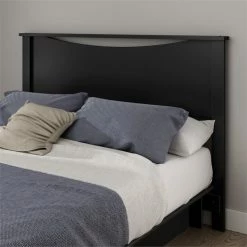 Best Sale 😉 South Shore Gramercy Full Queen Panel Headboard In Pure Black 💯