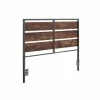 Best Sale 👏 Walker Edison Queen Size Metal And Wood Plank Panel Headboard - Brown 🎉