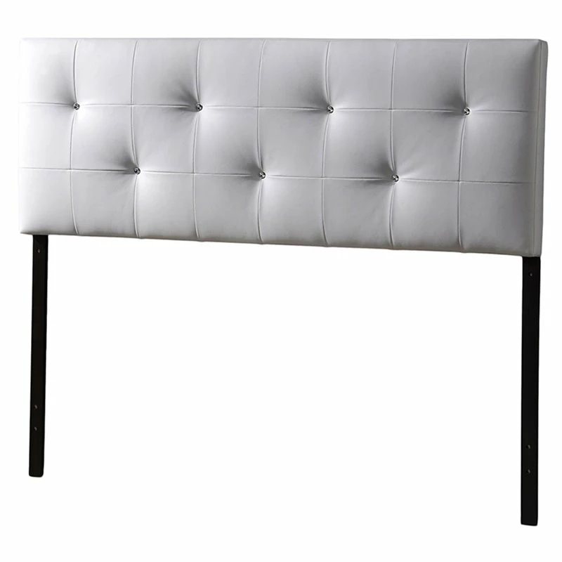Outlet ๐ Baxton Studio Dalini Faux Leather Tufted Full Panel Headboard In White ๐
