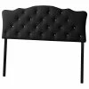 Hot Sale 🌟 Baxton Studio Rita Faux Leather Tufted Queen Panel Headboard In Black ✔️