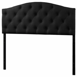 Buy 🥰 Baxton Studio Myra Faux Leather Tufted Queen Panel Headboard In Black 😀