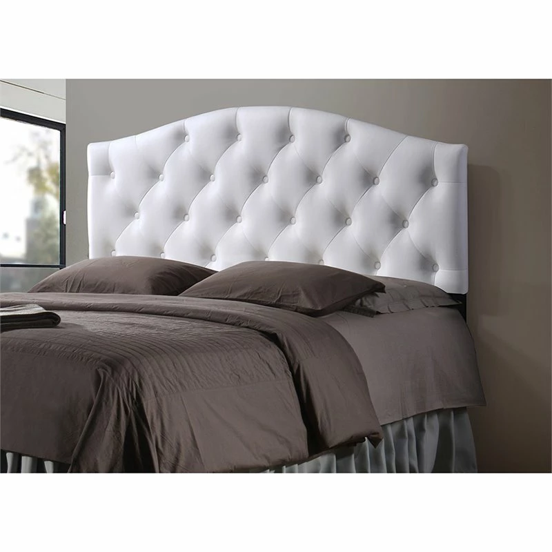 Best Pirce ๐ Baxton Studio Myra Faux Leather Tufted Queen Panel Headboard In White ๐ - Image 2