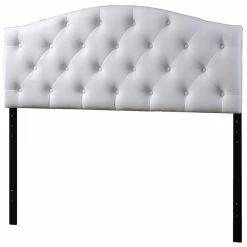 Best Pirce 😍 Baxton Studio Myra Faux Leather Tufted Queen Panel Headboard In White 😀