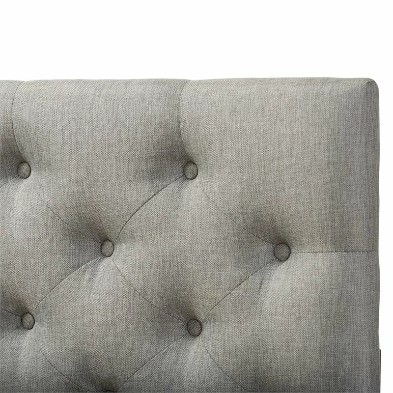 New ๐คฉ Baxton Studio Viviana Tufted Full Panel Headboard In Gray โค๏ธ - Image 2