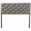 New 🤩 Baxton Studio Viviana Tufted Full Panel Headboard In Gray ❤️