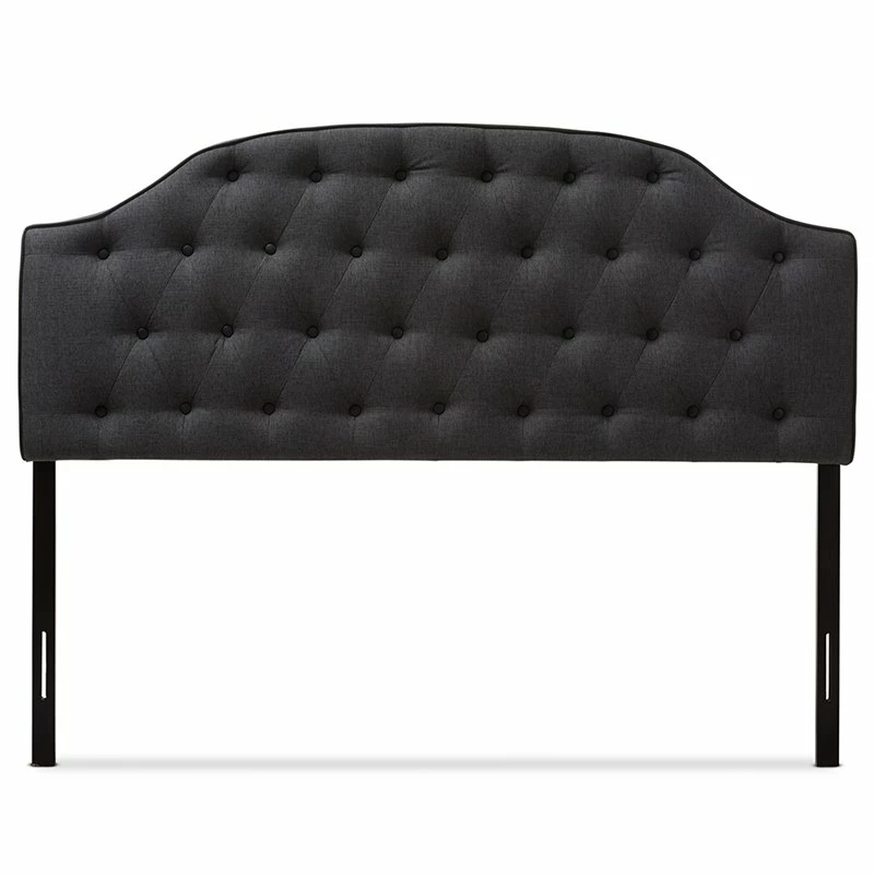 Outlet ๐ Baxton Studio Windsor Tufted Queen Panel Headboard In Dark Gray ๐ - Image 3