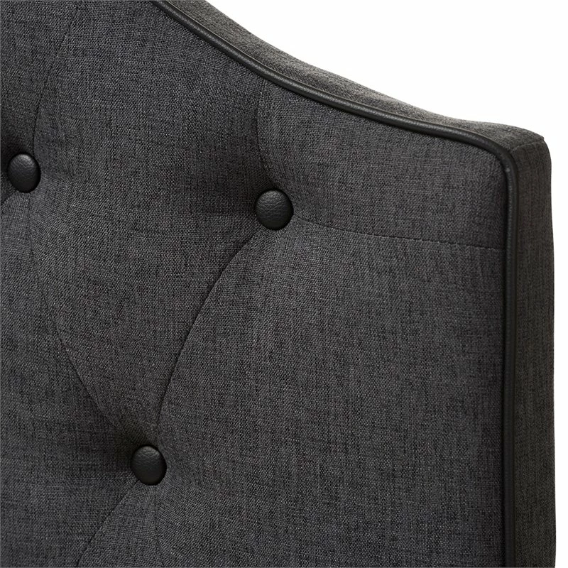 Outlet ๐ Baxton Studio Windsor Tufted Queen Panel Headboard In Dark Gray ๐ - Image 4