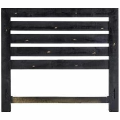 Outlet ❤️ Progressive Furniture Willow Queen Wood Slat Headboard In Distressed Black ⌛