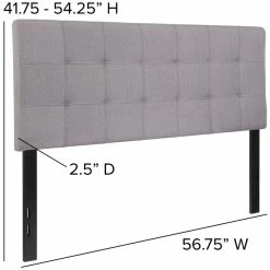 Budget ✔️ Flash Furniture Bedford Tufted Full Panel Headboard In Light Gray 🧨 -American Woodcrafters shop 1746513 3 L