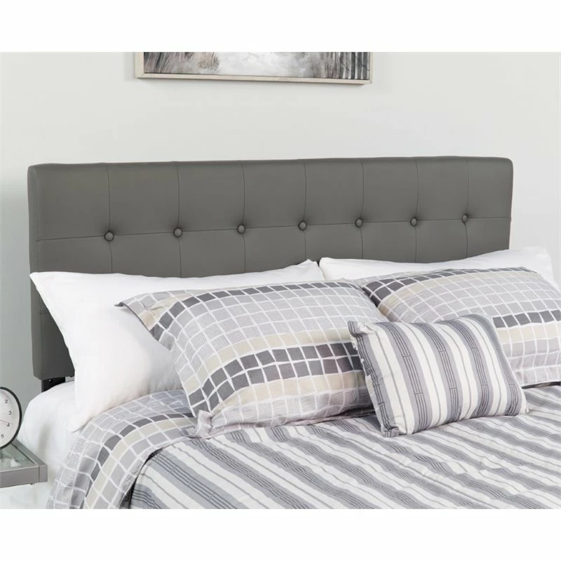 Best Pirce 😉 Flash Furniture Lennox Upholstered Full Panel Headboard In Gray 🥰 - Image 2