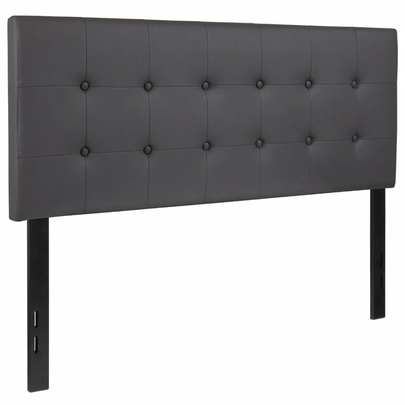 Best Pirce 😉 Flash Furniture Lennox Upholstered Full Panel Headboard In Gray 🥰 - Image 3
