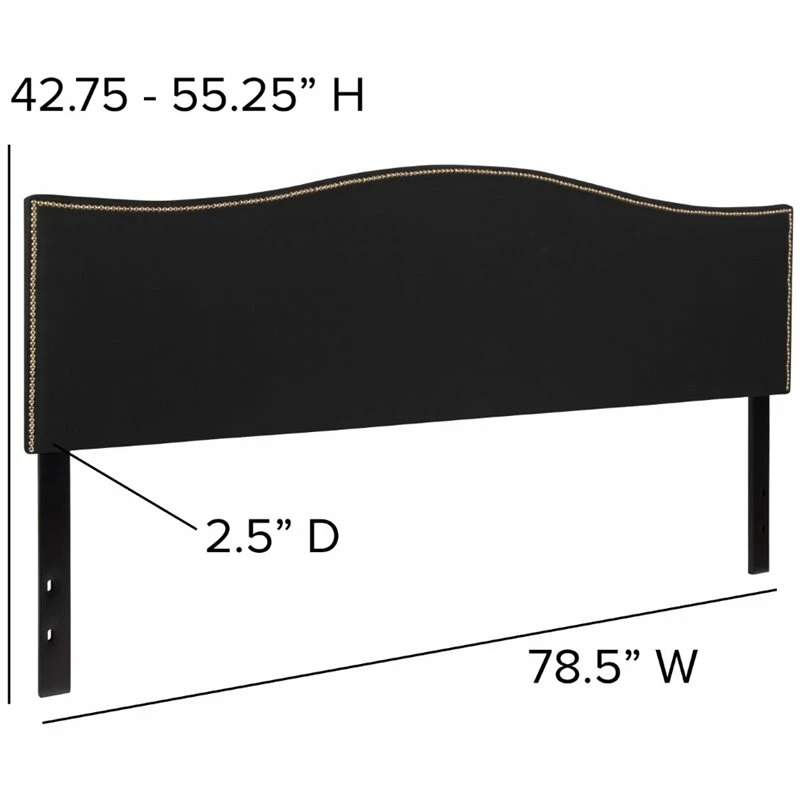 Best Pirce ๐ Flash Furniture Lexington Upholstered King Panel Headboard In Black ๐ - Image 3