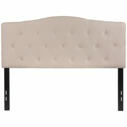 Discount 🤩 Flash Furniture Cambridge Tufted Full Panel Headboard In Beige 💯