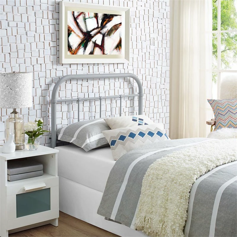 Hot Sale ๐ Modway Serena Twin Steel Headboard In Gray ๐ - Image 2