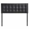 Coupon 👍 Hawthorne Collections King Vinyl Tufted Panel Headboard In Black ⭐