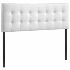 Discount 😍 Hawthorne Collections King Vinyl Panel Headboard In White ⌛