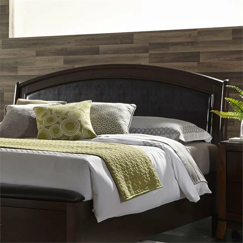 Cheap ๐ Bowery Hill King Faux Leather Panel Headboard In Truffle ๐งจ