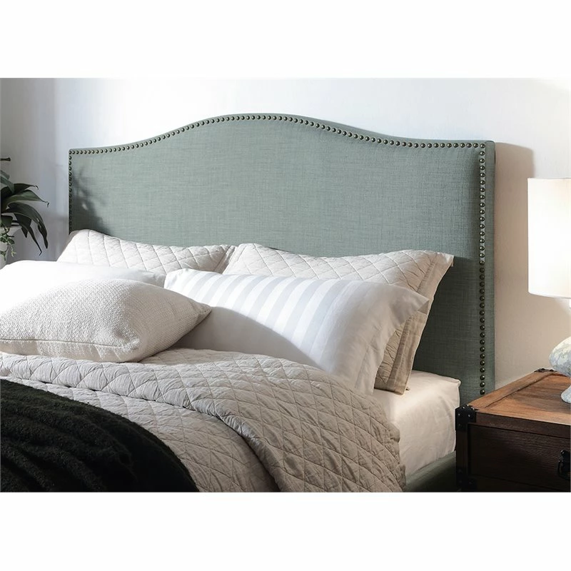 Outlet ๐ Modus Furniture Modus Geneva Camelback Queen Panel Headboard In Blue Bird โญ - Image 2