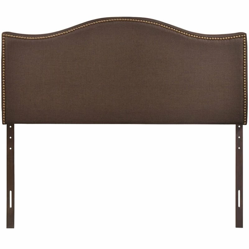 Outlet โ๏ธ Rosebery Kids Upholstered Queen Panel Headboard In Dark Brown ๐คฉ - Image 2
