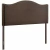 Outlet ✔️ Rosebery Kids Upholstered Queen Panel Headboard In Dark Brown 🤩