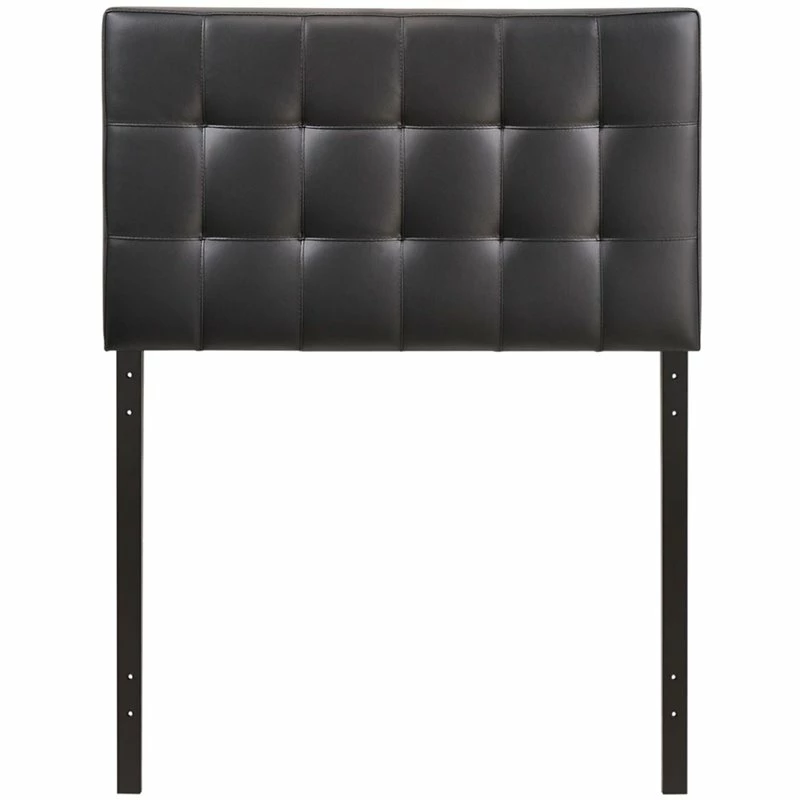 Best Sale ⌛ Rosebery Kids Twin Vinyl Tufted Panel Headboard In Black ⌛ - Image 2