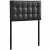 Best Sale ⌛ Rosebery Kids Twin Vinyl Tufted Panel Headboard In Black ⌛