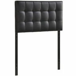 Best Sale ⌛ Rosebery Kids Twin Vinyl Tufted Panel Headboard In Black ⌛